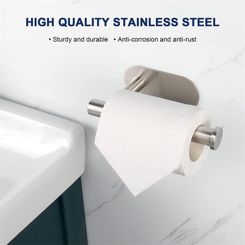 Paper Towel Holder Under Cabinet Wall Mount for Kitchen Paper Towel, Self-Adhesive Paper Towel Holder, Stainless Steel SUS304