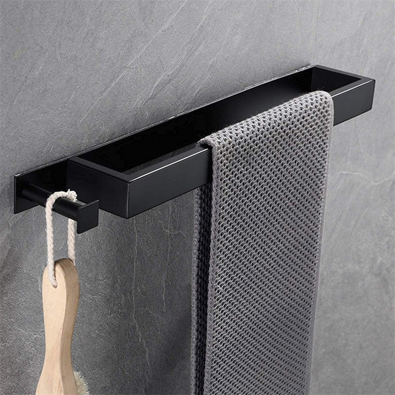Modern Metal Paper Holder Rack Easy to Assemble Black/Silver Stylish Stainless Steel for Kitchen Use