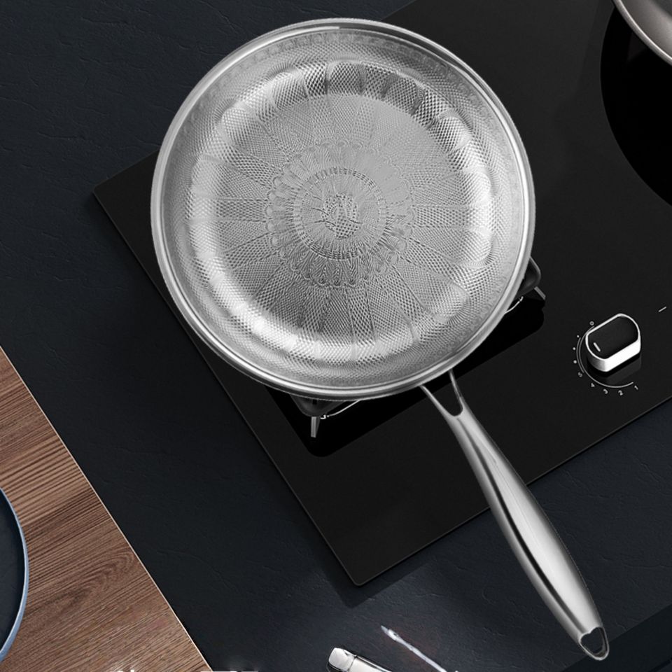 Durable Chinese Hand-Hammered Cooking Wok with Titanium Coating for Induction Cooktops