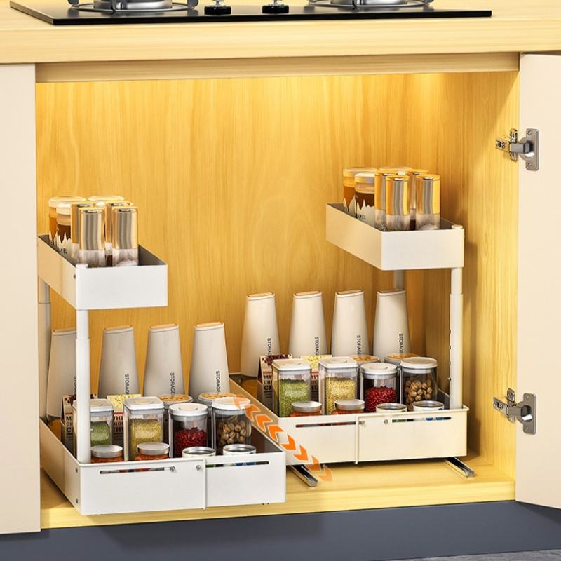 Double Pull-Out Shelves with Large Capacity
