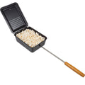 Old Fashioned Popcorn Maker with Nonstick Surface and Extended Handle for Campfire Cooking