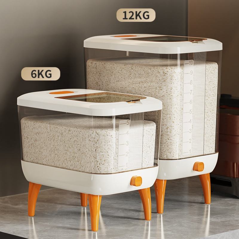 Large Vacuum Insect and Moisture-Resistant Plastic Storage Box for Rice Double As Fridge Organizer - 5 kg Capacity