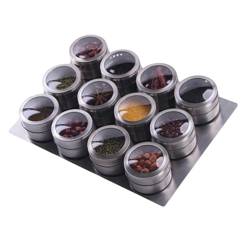 Edelstahl Magnetic Spice Jar Set for Refrigerator