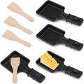 Portable Mini Non-Stick Frying Pan Dual Candlelight Cheese Table Melter Pan Grill Spatula for Raclette Grilled Cheese