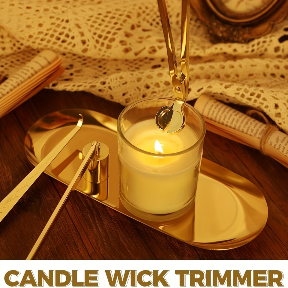 Best-Selling 4-in-1 Stainless Steel Candle Care Set with Wick Trimmer for Aromatherapy