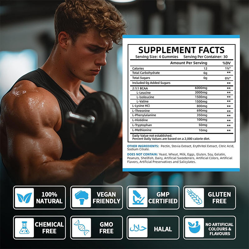 BioFlex 9 EAA Amino Acids Energy Gummies with All 3 BCAA's Plus 6 Other EAA's for Muscle Protein Synthesis and Growth