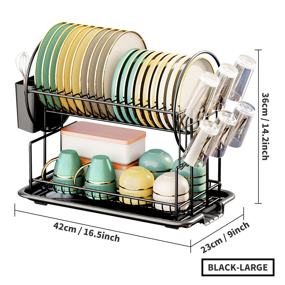 High-Quality Double-Layer Kitchen Shelf Multifunctional Drain Rack