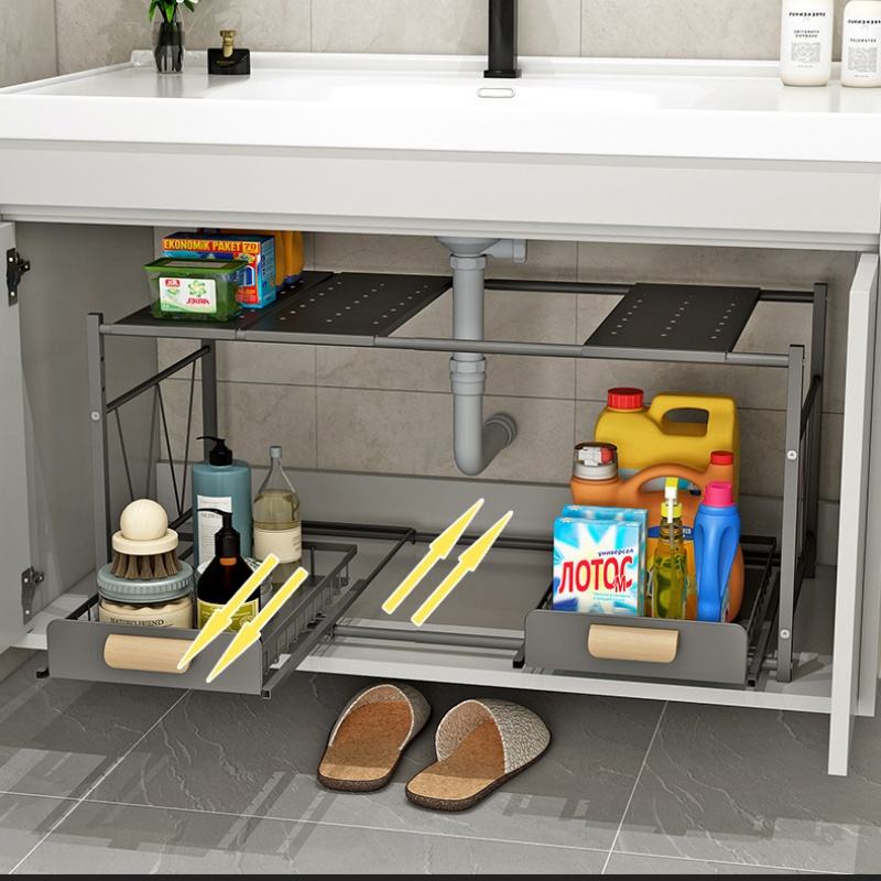Extendable Storage Holder for Kitchen Sink at Home