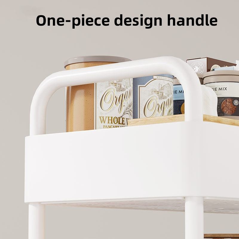 Multifunctional Metal Cart with 3/4 Layers, Easy to Assemble, Rolling Cart, Suitable for Kitchen/Bathroom/Laundry Room