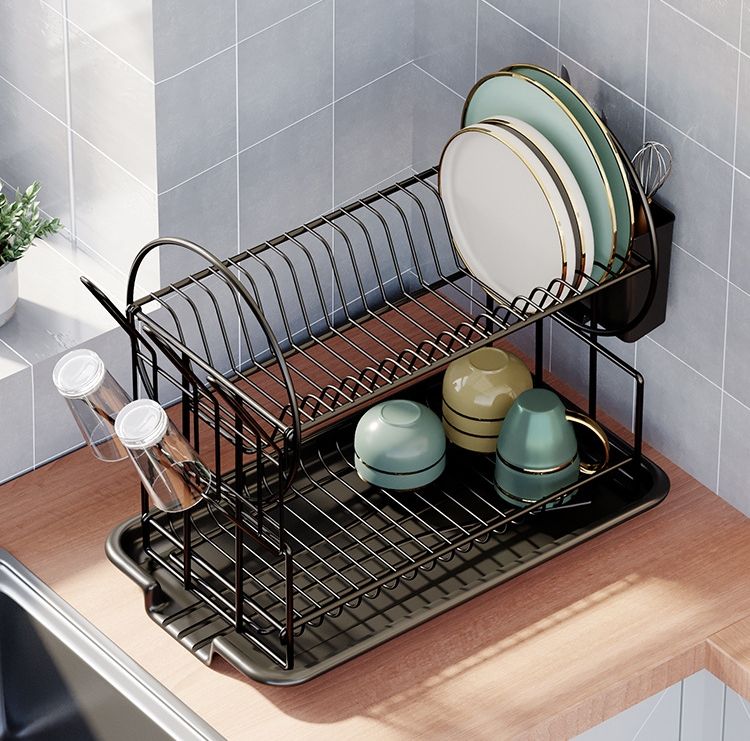 High-Quality Double-Layer Kitchen Shelf Multifunctional Drain Rack