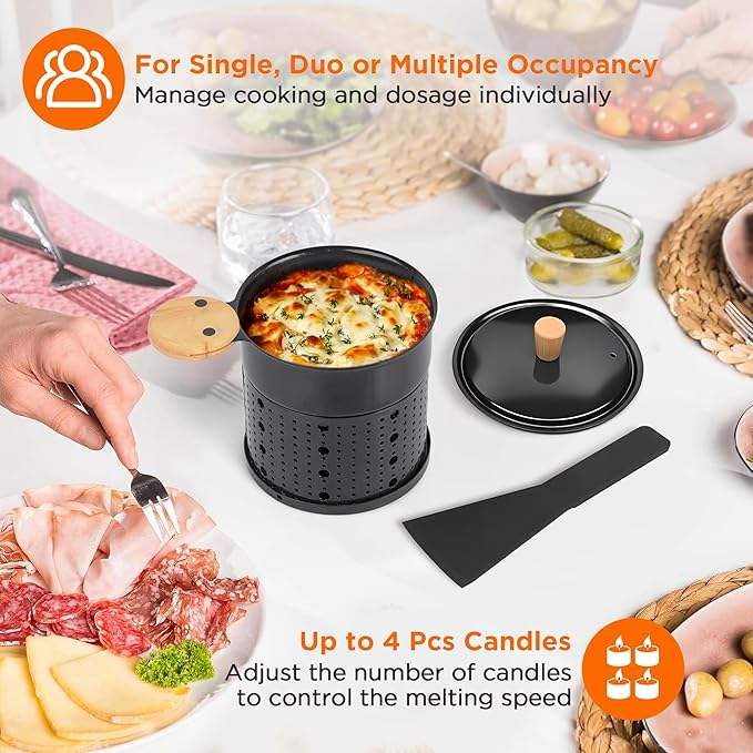 Mini Cheese Melting Set with Non-Stick Cheese Mold and Tealight Holder