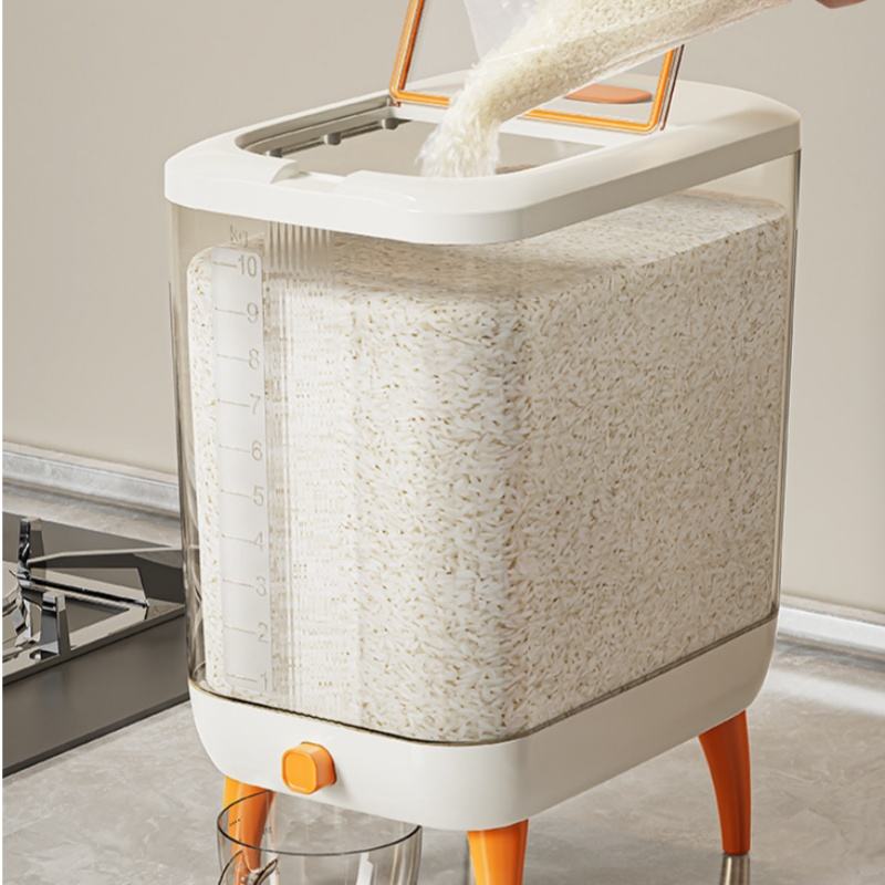 Large Vacuum Insect and Moisture-Resistant Plastic Storage Box for Rice Double As Fridge Organizer - 5 kg Capacity