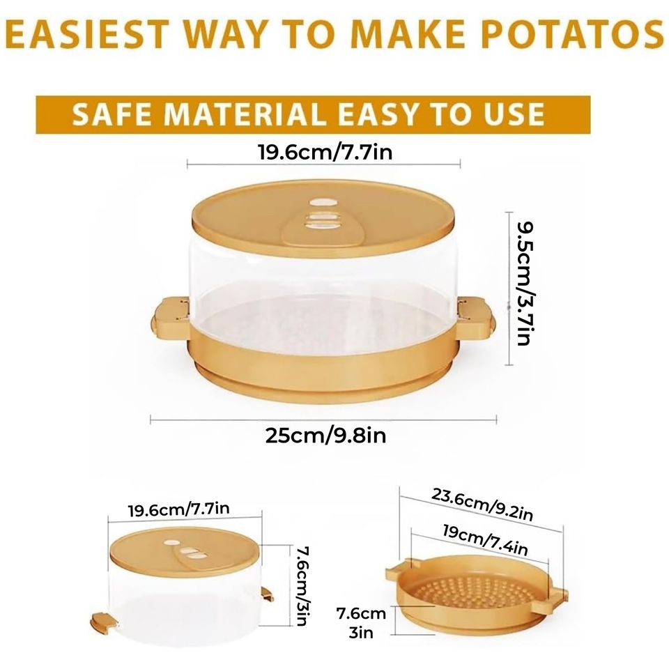 Microwave Safe Plastic Fresh-keeping Lazy Artifact Oven Baked Potato Cooker with Bacon Baking Boxes Utensils