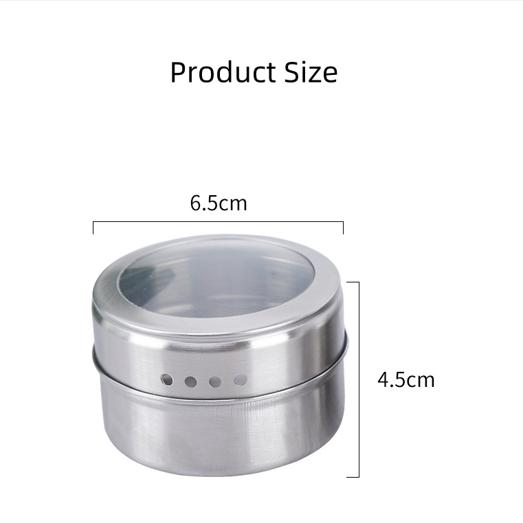 Edelstahl Magnetic Spice Jar Set for Refrigerator
