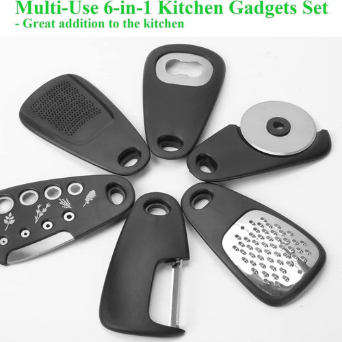 2025 Innovative Portable Kitchen Helper Set 6-Piece Multifunctional Small Kitchen Tools Space-Saving Fruit Vegetable Accessories