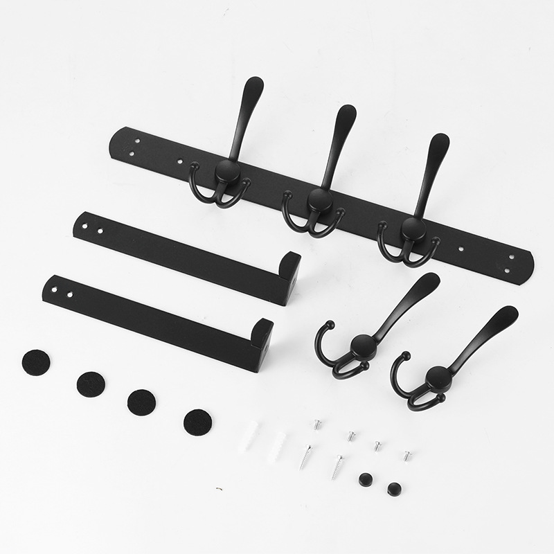 Stainless Steel Door Back Hook Coat Hat Rack Multipurpose Damage-Free 5-Hook Bedroom Organizer