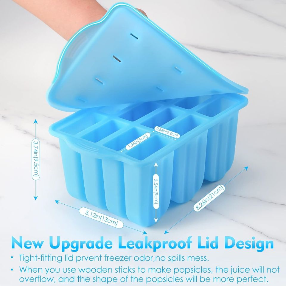 Food-Grade Silicone Ice Cream Mold - Reusable & Easy-to-Clean Freezer-Safe Household DIY Tool with Eco-Friendly Design