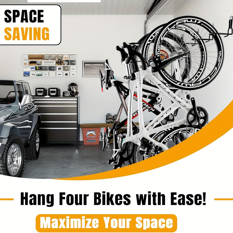 Bicycle Storage Rack Wall Mount Space Saving Vertical Garage Bike Holder Storage Stand