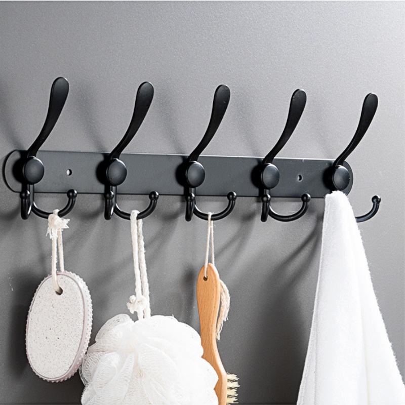Multifunctional Stainless Steel Clothes Hook for Wall Bathroom Robe Hook Over Door Hanger Clothing Hooks