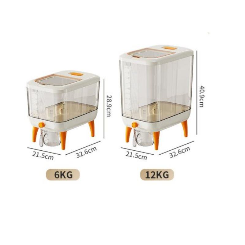 Large Vacuum Insect and Moisture-Resistant Plastic Storage Box for Rice Double As Fridge Organizer - 5 kg Capacity
