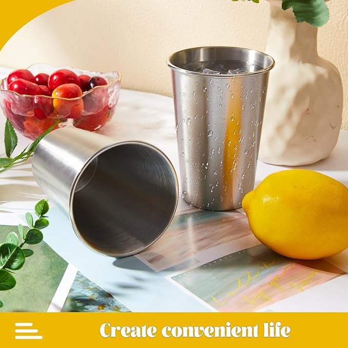 Stainless Steel Beer Mug - Durable Metal Cup for Bar-Grade Drinks