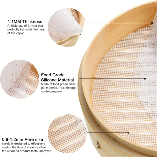 25-Piece Non-Stick Silicone Steamer Liners for Baking, Air Fryer, and Dim Sum