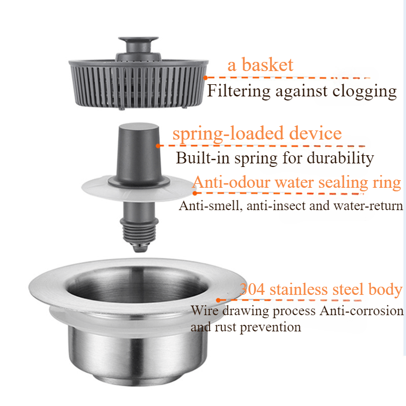 Durable Stainless Steel Sink Drain Stopper