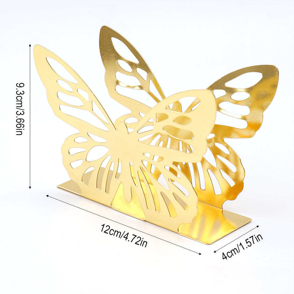 Decorative Butterfly Napkin Holder, Standing Metal Tissue Box Ideal for Wedding Banquet Tables, Space-Saving Storage
