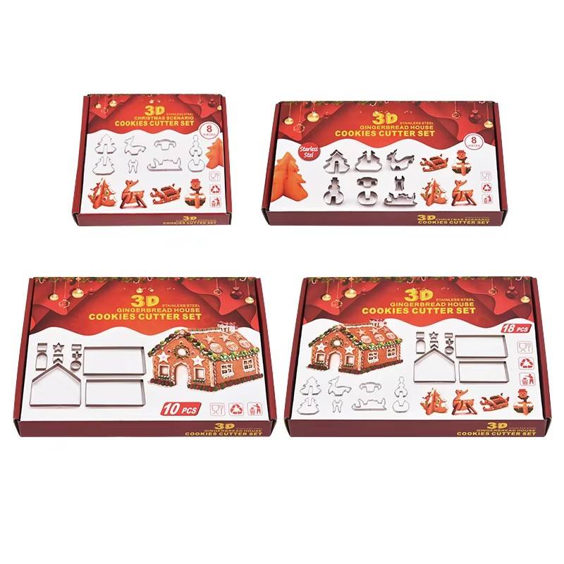 Christmas Cookie House Cutter and Baking Tool Set