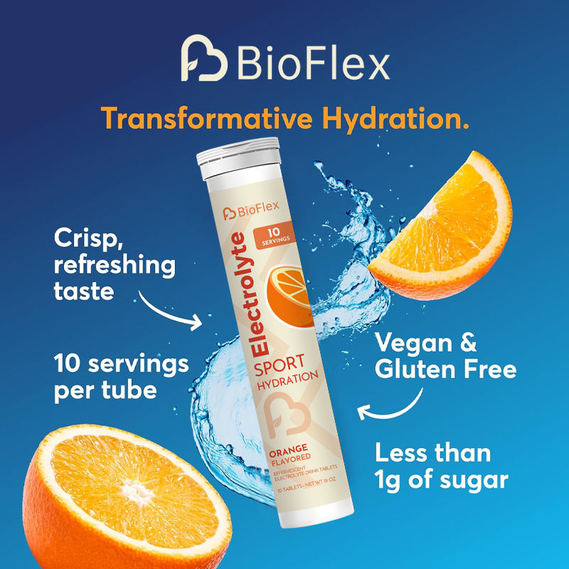 OEM Private Label Sugar-Free Electrolyte Hydration Tablets with Orange Flavor 10 Servings Effervescent Tablets for Adults