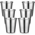 6 oz Stainless Steel Unbreakable Contemporary Design Water and Wine Cup for Parties Restaurants Bars