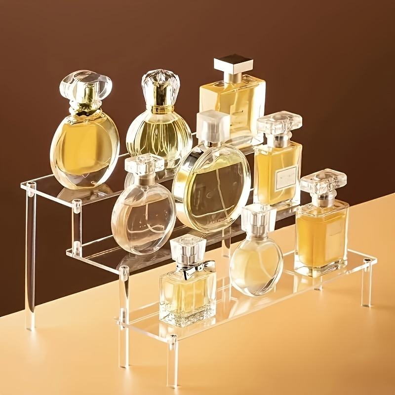 3-Tier Acrylic Bathroom Display Stand, Perfume Organizer, Transparent Cupcake Stand for Decoration and Storage