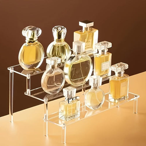 3-Tier Acrylic Bathroom Display Stand, Perfume Organizer, Transparent Cupcake Stand for Decoration and Storage