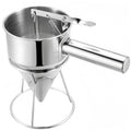 Stainless Steel Funnel for Cupcakes, Waffles, Cakes, Batter, Handheld Pancake Batter Dispenser and Mixer
