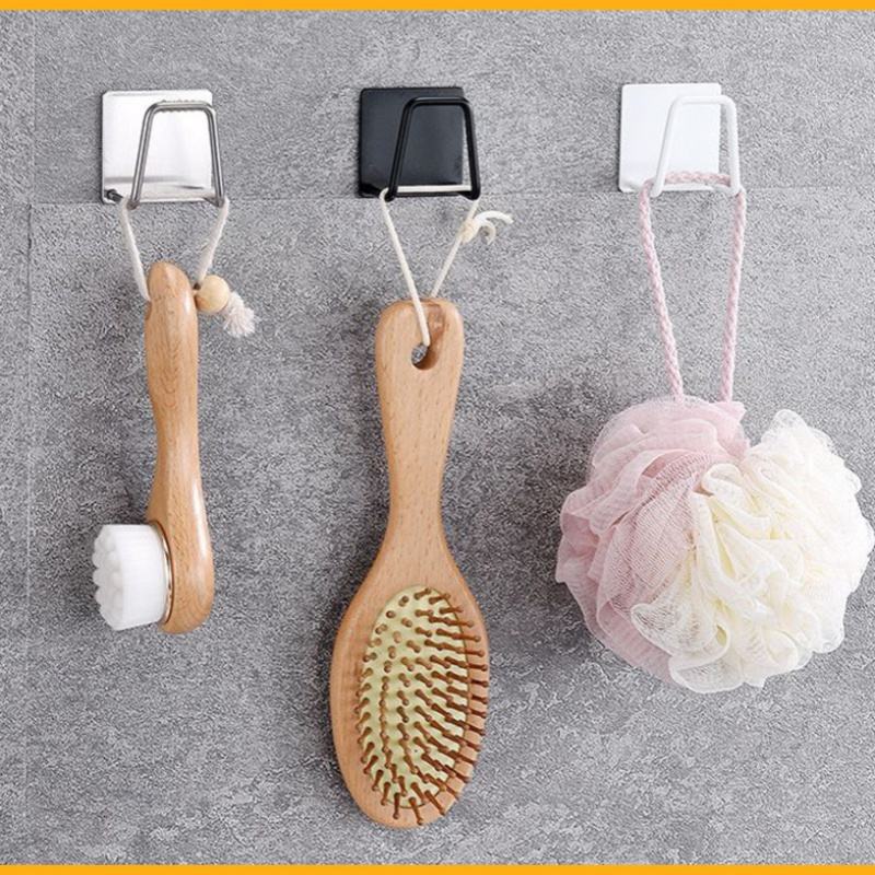 Stainless Steel Kitchen Sink Sponge Rack - Self-Adhesive Drainage Drying Rack - Wall-Mounted Multi-Purpose Storage Hooks