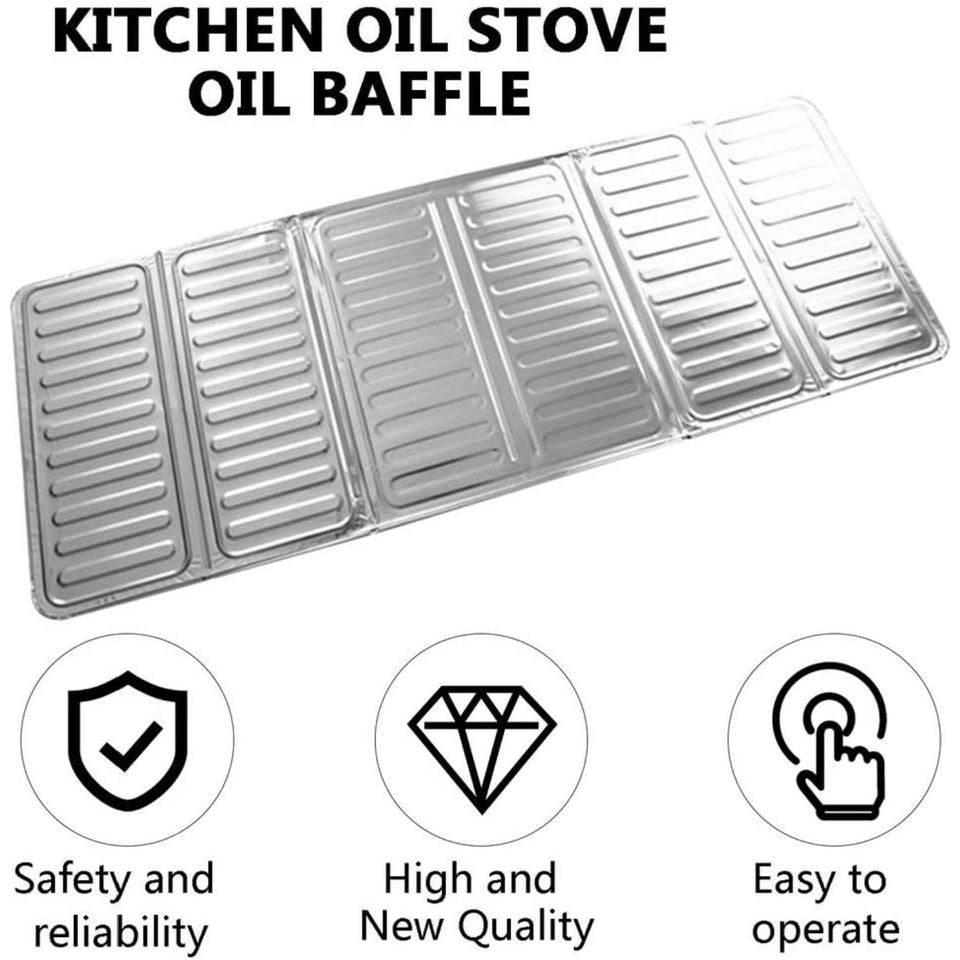 Aluminum Foil Kitchen Oil Splash Guard, Creative Kitchen Utensils, Heat and Splatter Protection for Cooking