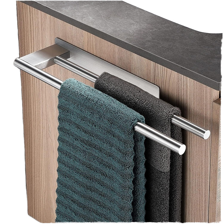 Self-Adhesive Stainless Steel Towel Holder for Home or Hotel Use