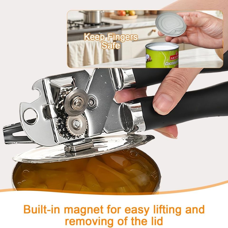 Professionelle Home Jar Opener aus Edelstahl mit magnetischer Klinge und No-Trouble-Lid-Lift