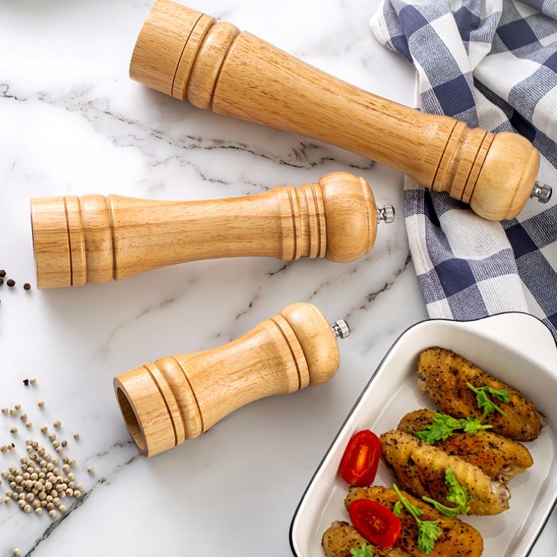 Adjustable Wooden Pepper Mill with Ceramic Grinding Mechanism