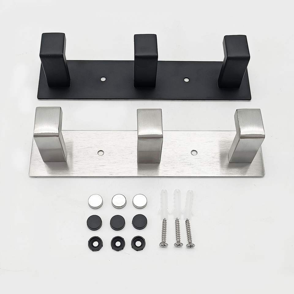 Right-Angle Hooks, Wall-Mounted Coat Rack Ideal for Entryways, Bathrooms, and Bedrooms for Clothing, Hats, and Bags Organization