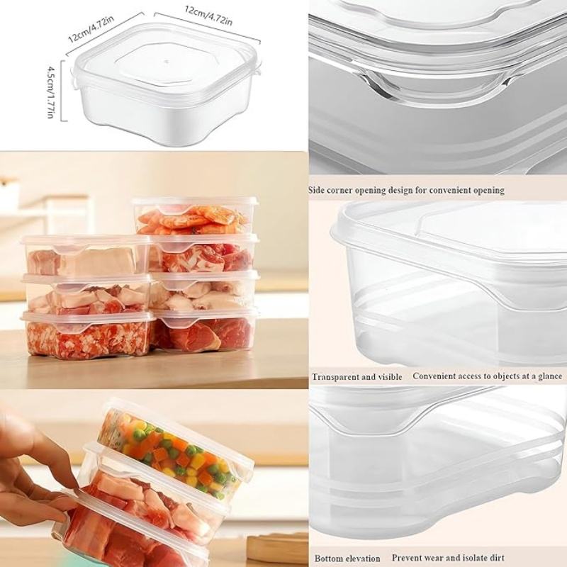 Refrigerator Organizer Set - Meat Freezer, Fruit & Vegetable Crisper, Dumpling Garlic Onion Storage Boxes