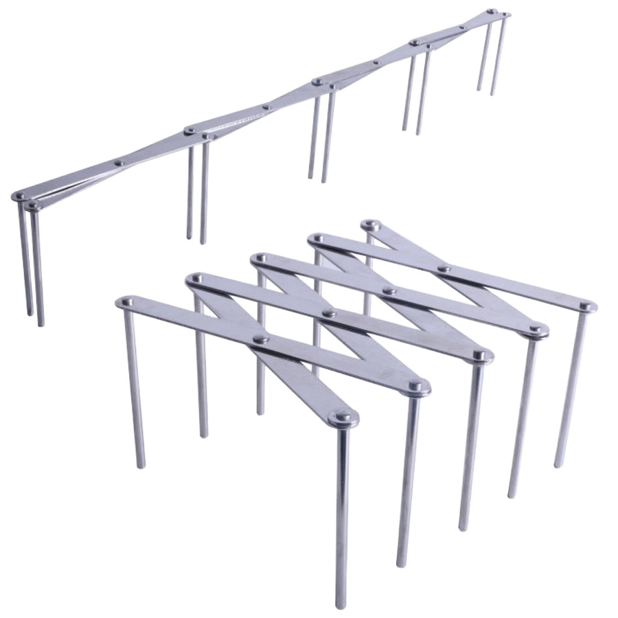 Adjustable 5-Layer Folding Plate Organizer Rack for Kitchen