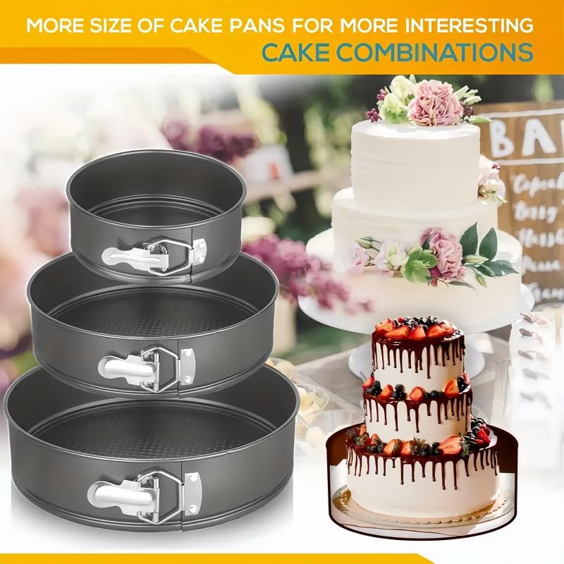 Inspiration Springform Cake Tin Set, Non-Stick Round Cake Pans with Removable Bottom
