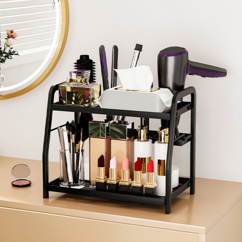 Multilayer Metal Shelf Cosmetic Organizer for Kitchen, Bathroom, and Dresser