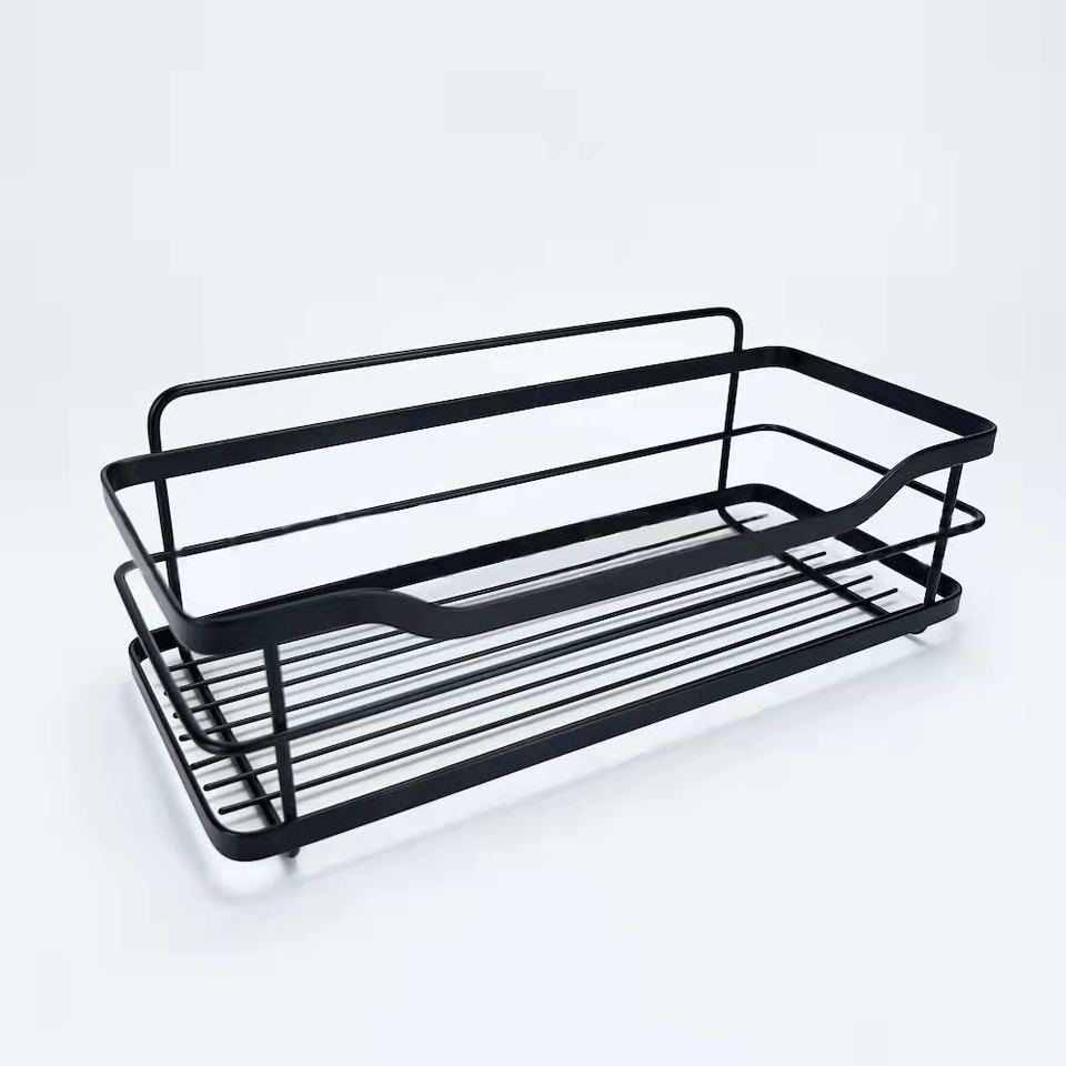 2-Tier Wall-Mounted Stainless Steel Body Laundry Storage Organizer Rack