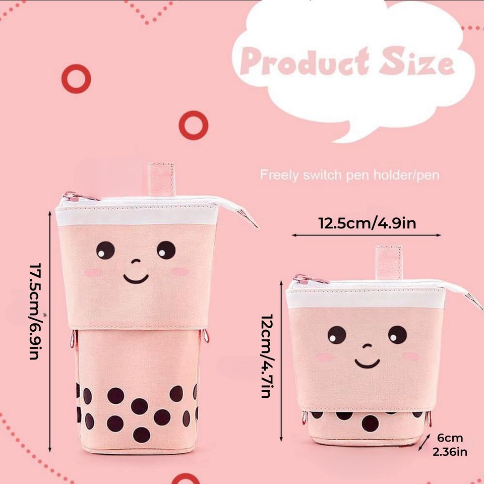 Expandable Canvas Pencil Case Portable Multi-functional Storage Organizer