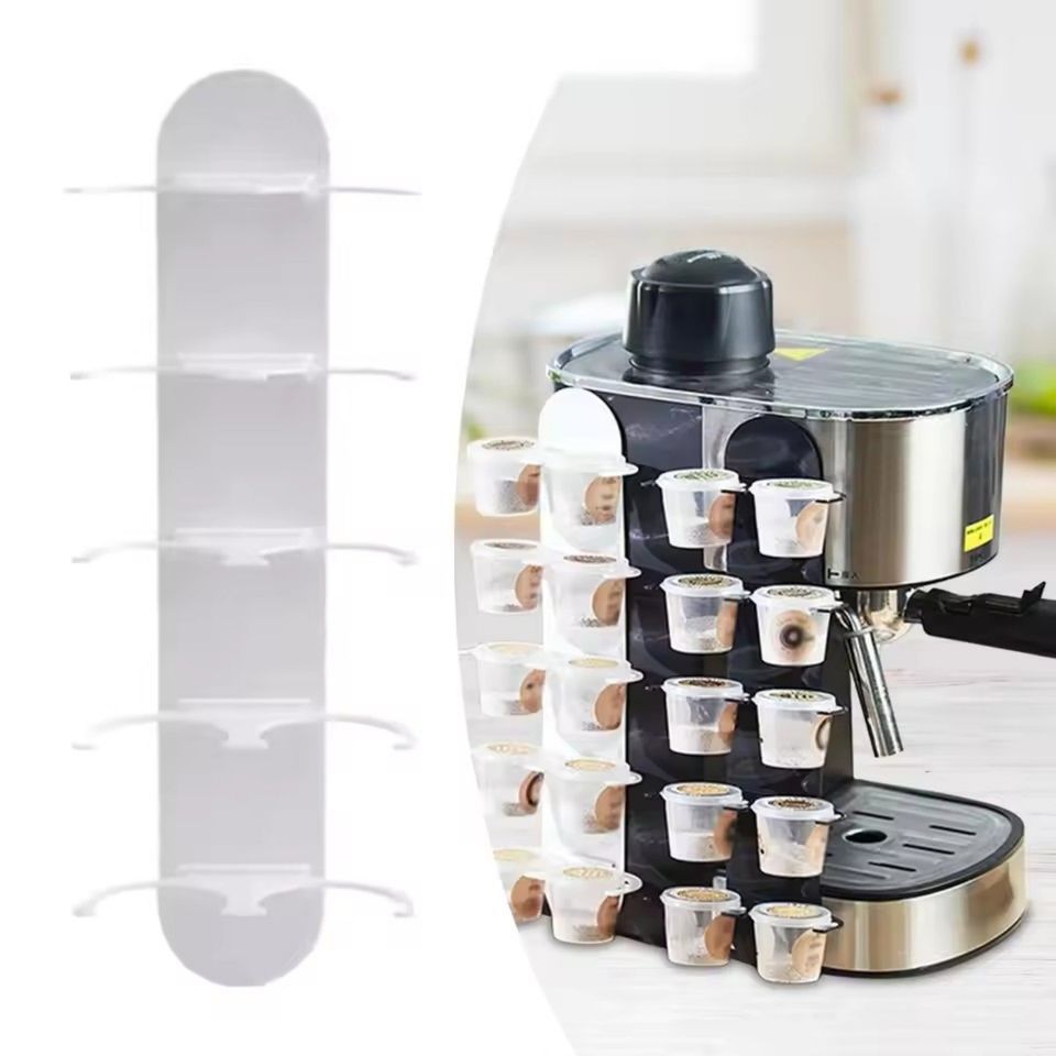 Space-Saving Plastic K-Cup Organizer for Small Countertops and Desktops