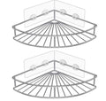 Stainless Steel Bathroom Corner Shelves Kitchen Shelf Bathroom Wall Shelf Space Saver with Adhesive