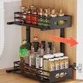 Expandable Two-Tier Kitchen Cabinet Organizer