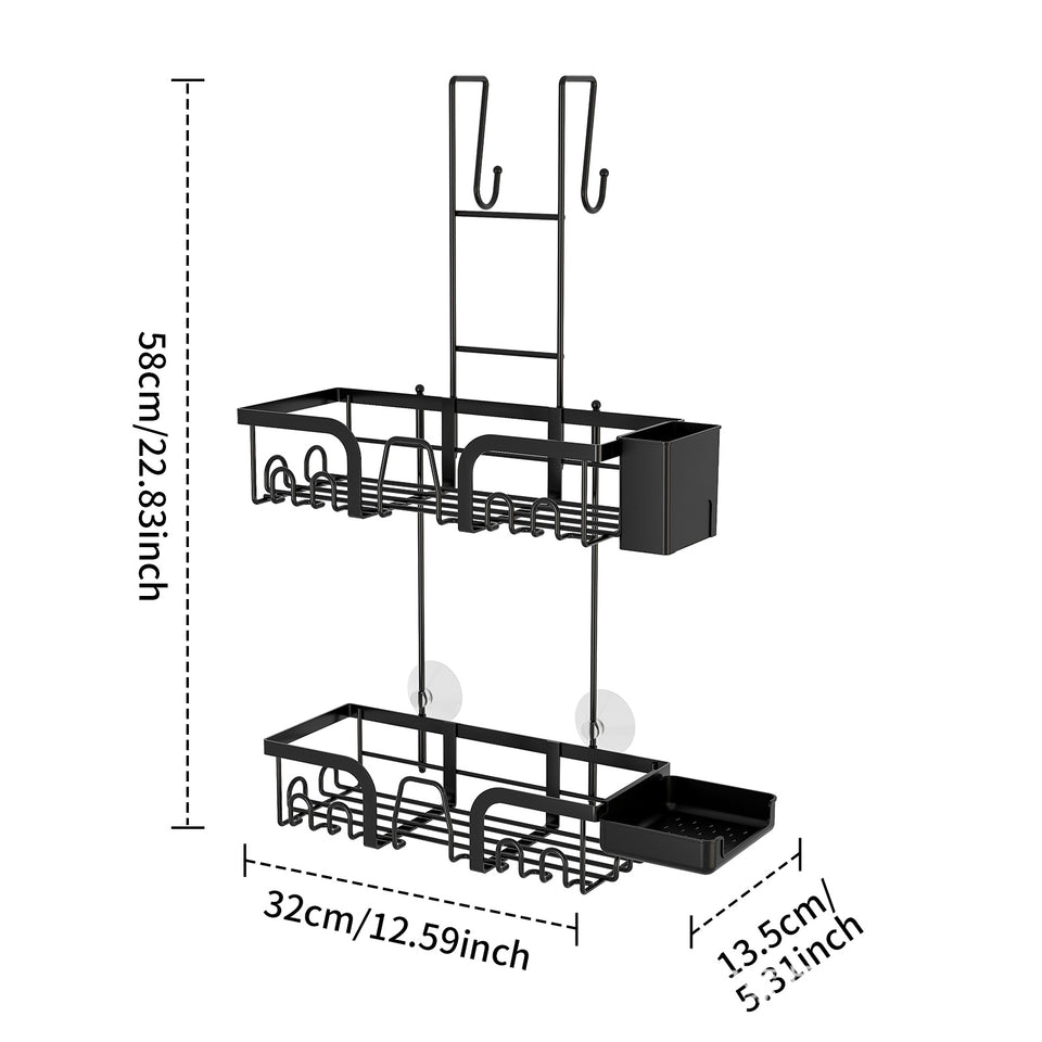 High-Quality Black Iron Wall Shelf Multifunctional Metal Rack for Home Use